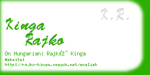 kinga rajko business card